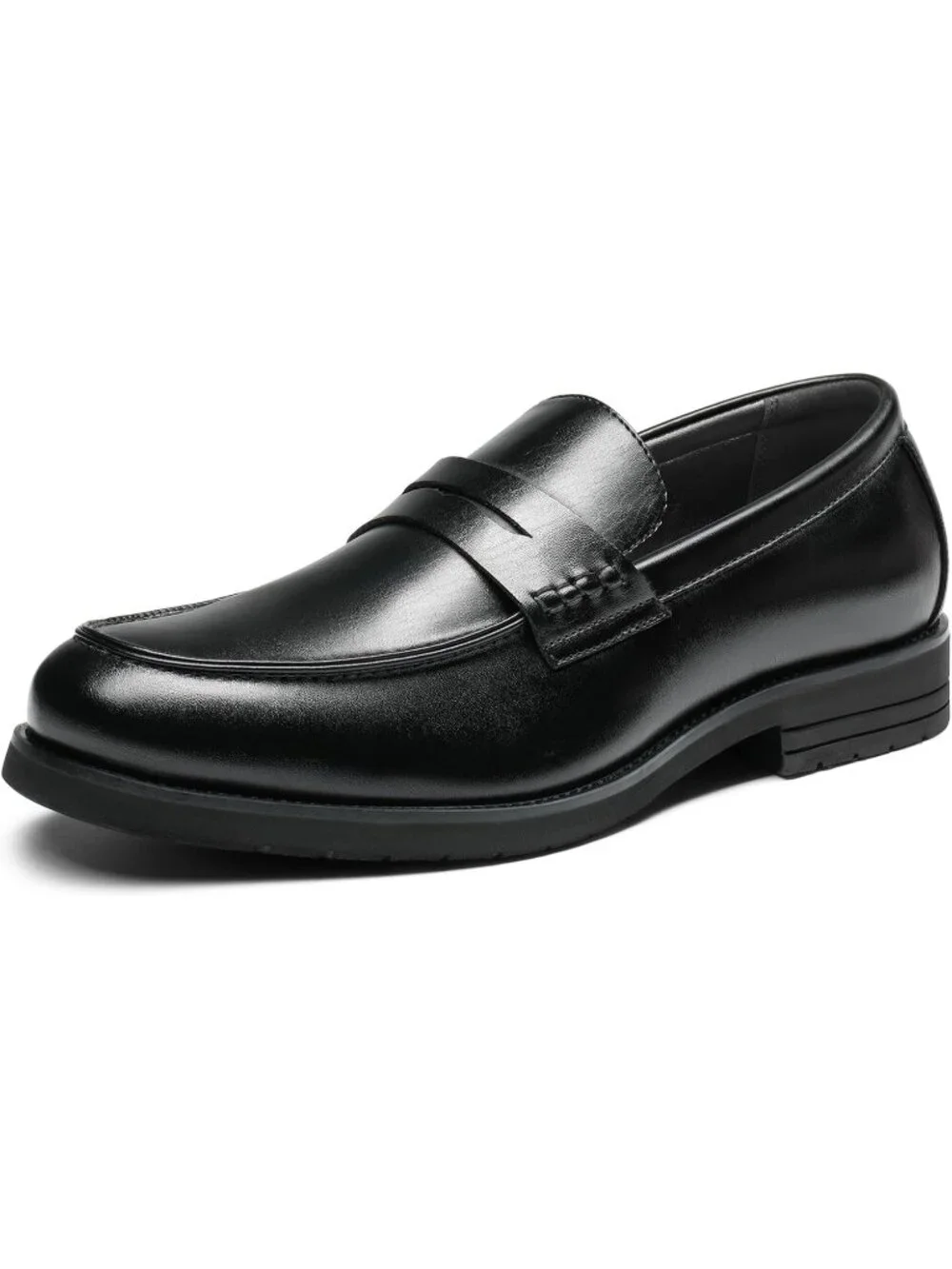 Men's Black Penny Loafers Slip-On Business Office Wedding Formal Dress Shoes